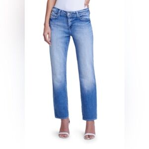 L’AGENCE Marjorie Balboa Women's Light Blue Straight-Leg Jeans